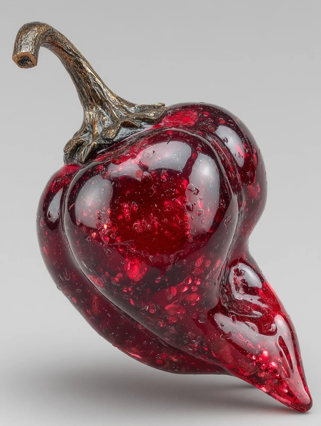 Hyper Realistic Stomach Chili Pepper Art