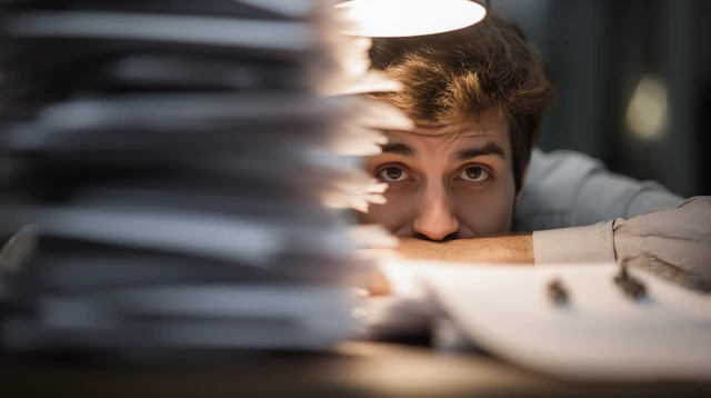 Stressed Young Adult with Financial Worries