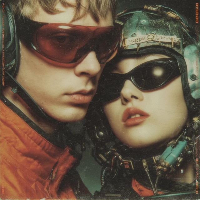 German Rave Album Cover 2000s Retro Futuristic