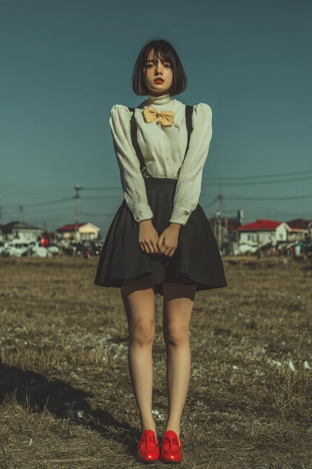 Japanese Girl Portrait in Modern Western Style
