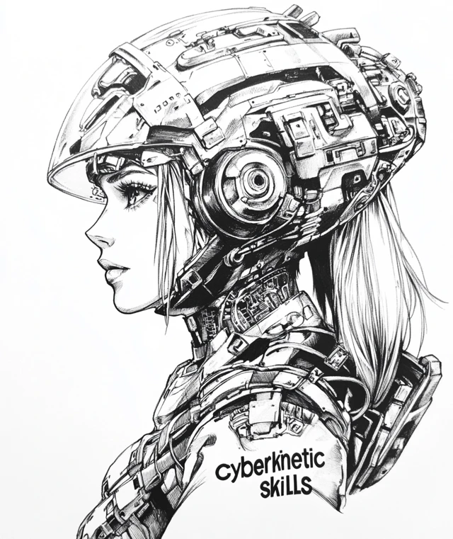 Cyberpunk Anime Female Portrait
