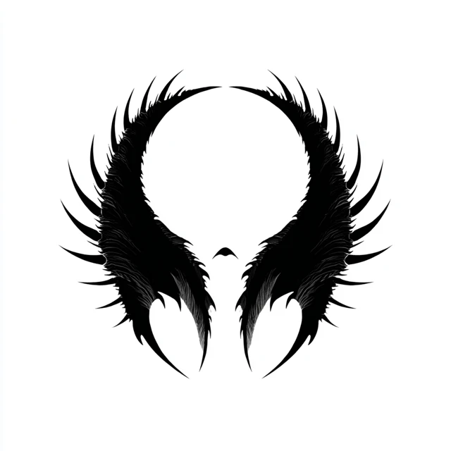 Dark Fantasy Icon Abstract Fangs Chaos Symbol
