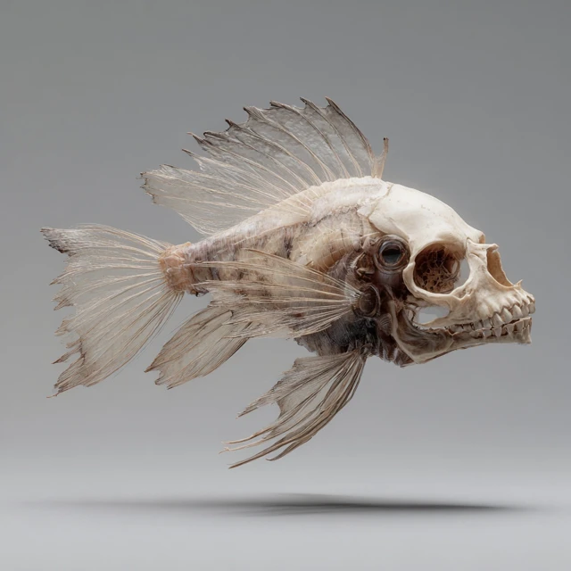 Fish Skull Surreal Creature