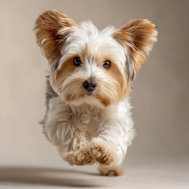 Cute Yorkshire Terrier Running Dog Photo