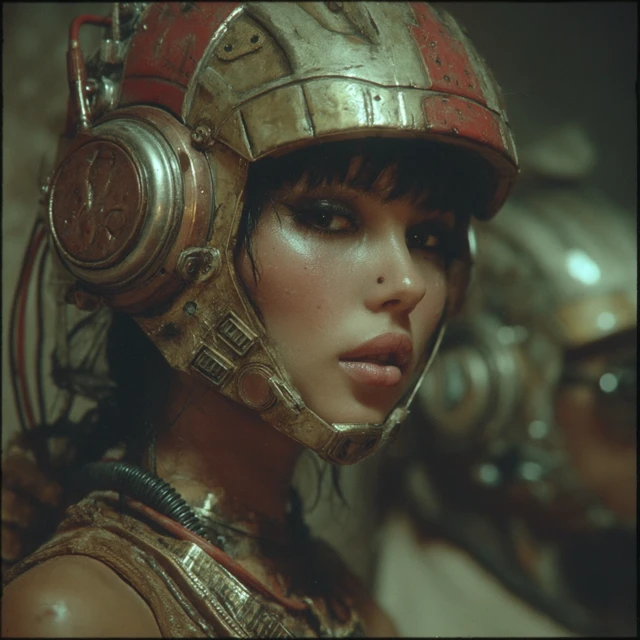 Biopunk Fembot Portrait from 80s SciFi