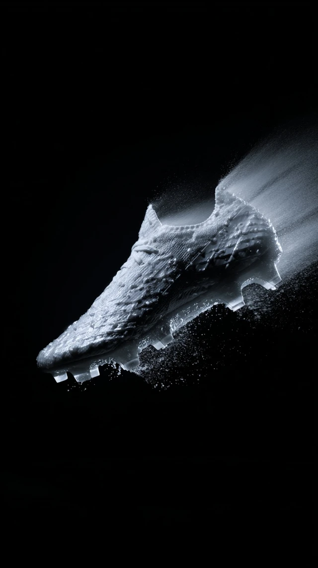 Futuristic Soccer Cleat in Motion Sportswear Ad