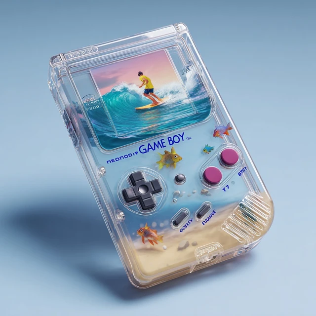 Game Boy Surfing Dream 3D Render Retro