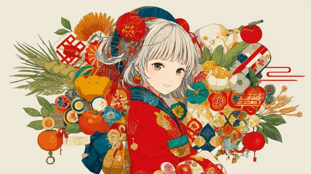 Anime Girl Kadomatsu Illustration