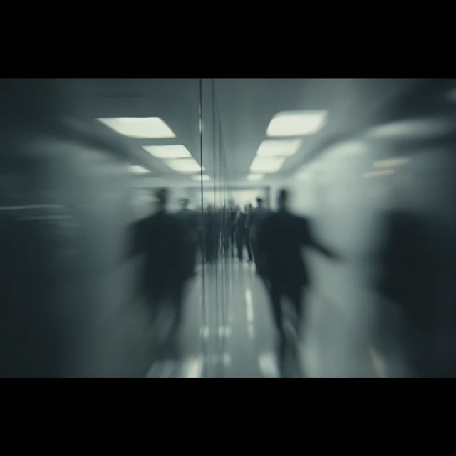 Cinematic Office Corridor Scene Documentary
