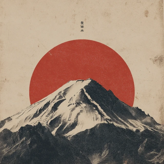 Japanese Mountain Poster Art