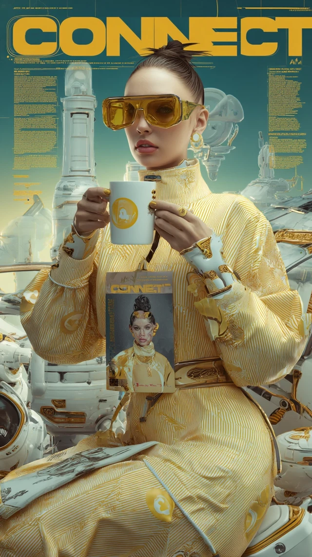 CONNECTi Magazine Cover Model Futuristic Style