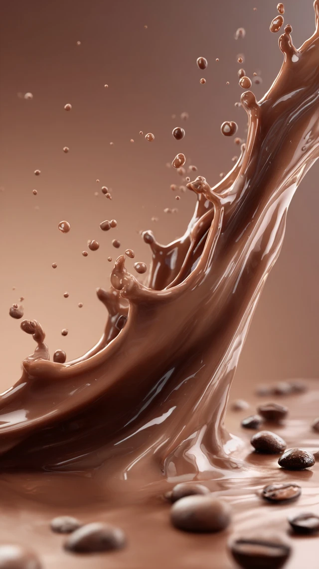 Hot Chocolate Splash Hyper Realistic