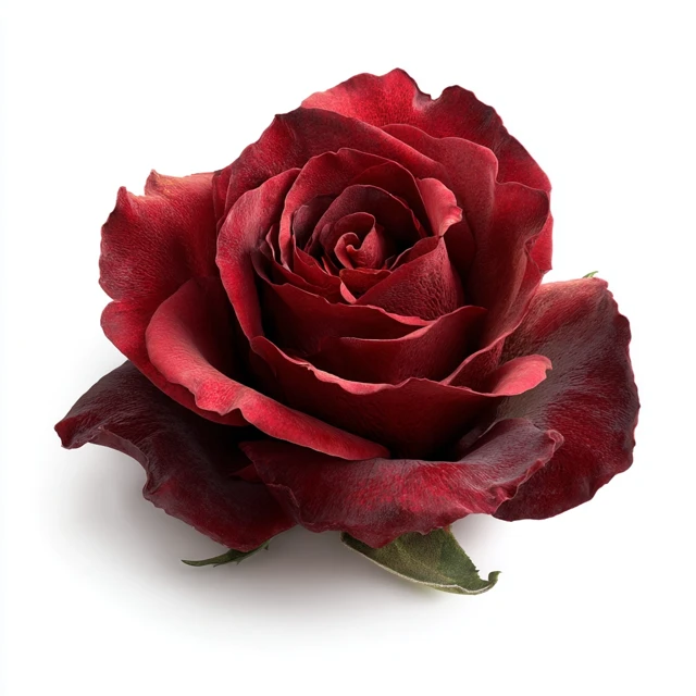 Elegant Deep Red Rose Bloom - High-Resolution Photography