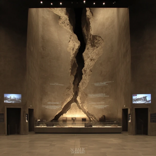 Dramatic Interior Cracked Wall and Hidden History