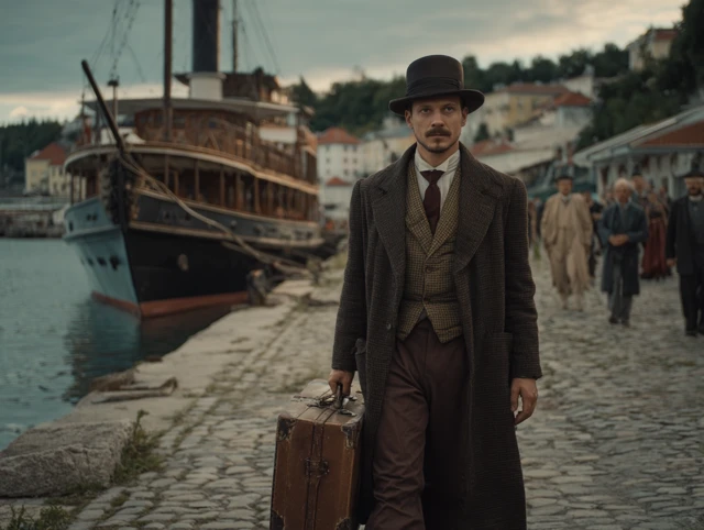 Austrian Scholar in Sarajevo 1900 Cinematic Portrait