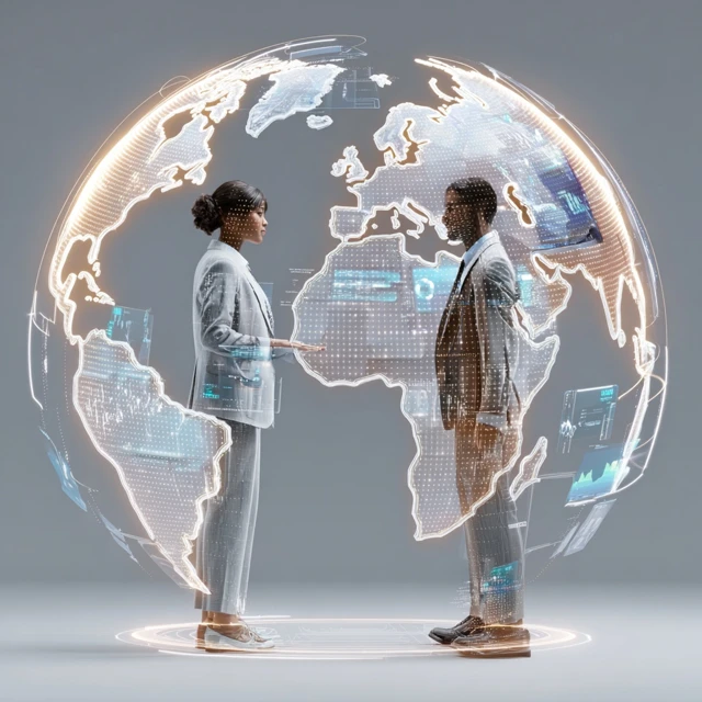 Global Trade Negotiation 3D Rendering