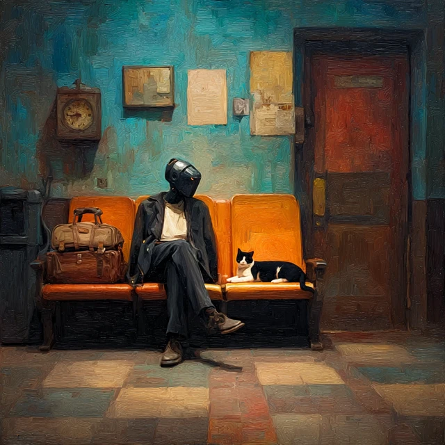 Android Waiting Room Impressionist Painting