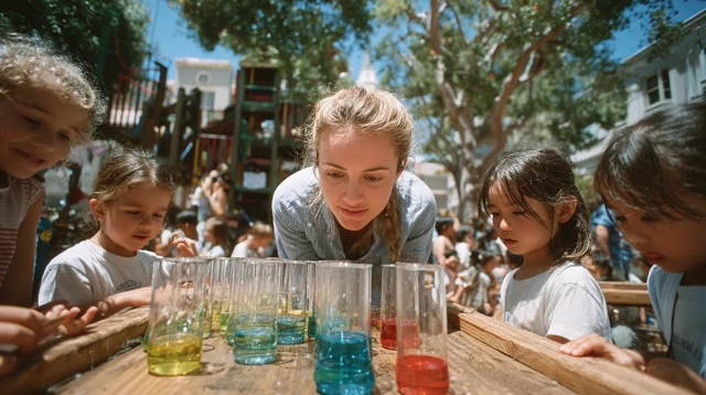 Elementary Science Experiment Outdoors