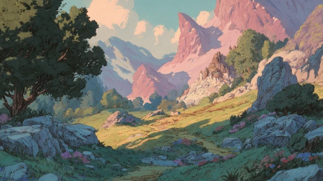 Classic Disney Animated Background Art Scene