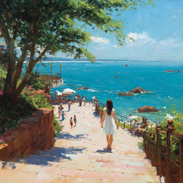 Summer Day at the Beach Beautiful Landscape