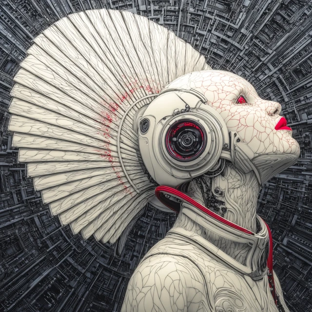 Cybernetic Humanoid Ethereal Future Art