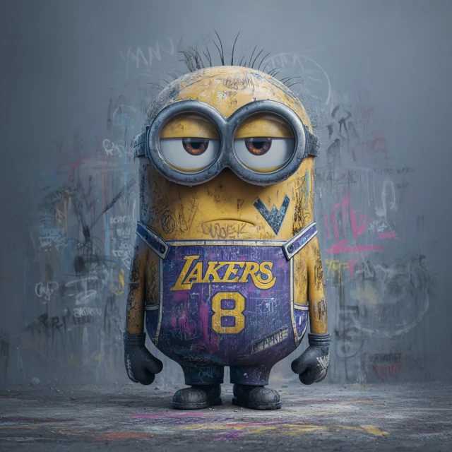 Minion as Kobe Bryant Lakers 3D Pixar
