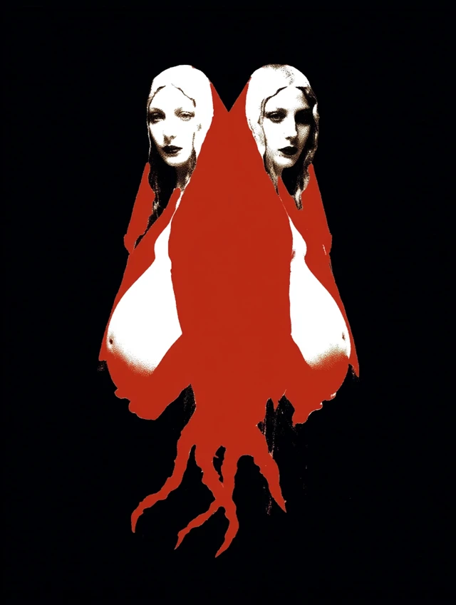 Ama Lilith Occult Illustration In Edward Gorey Style