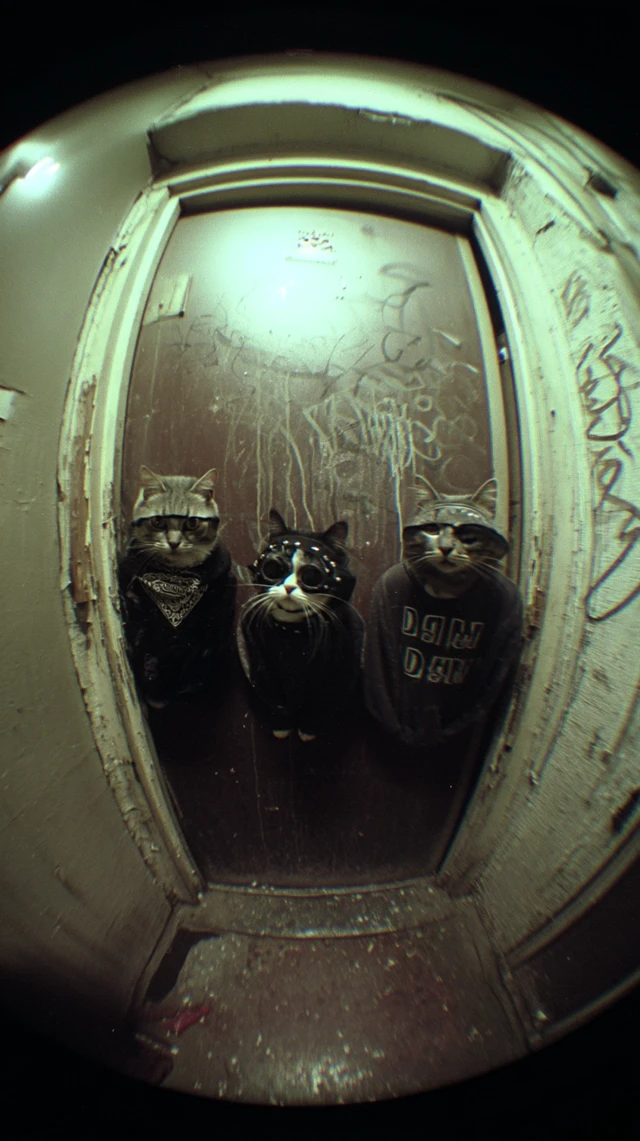 Angry Cats Gang in Soviet Russia: Grimy and Intimidating