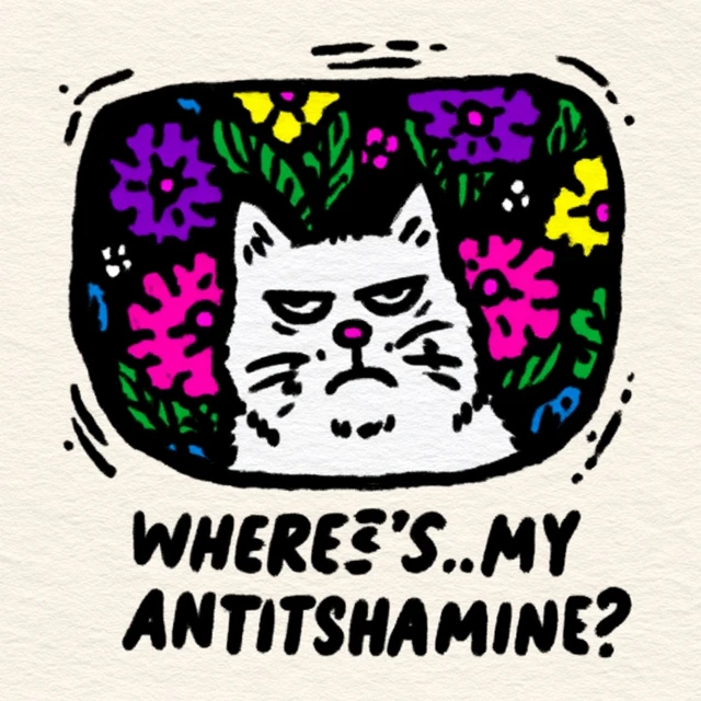 Allergic Cat Funny Graphic Design