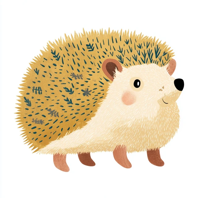 Cute Hedgehog Illustration Vector Art for Children