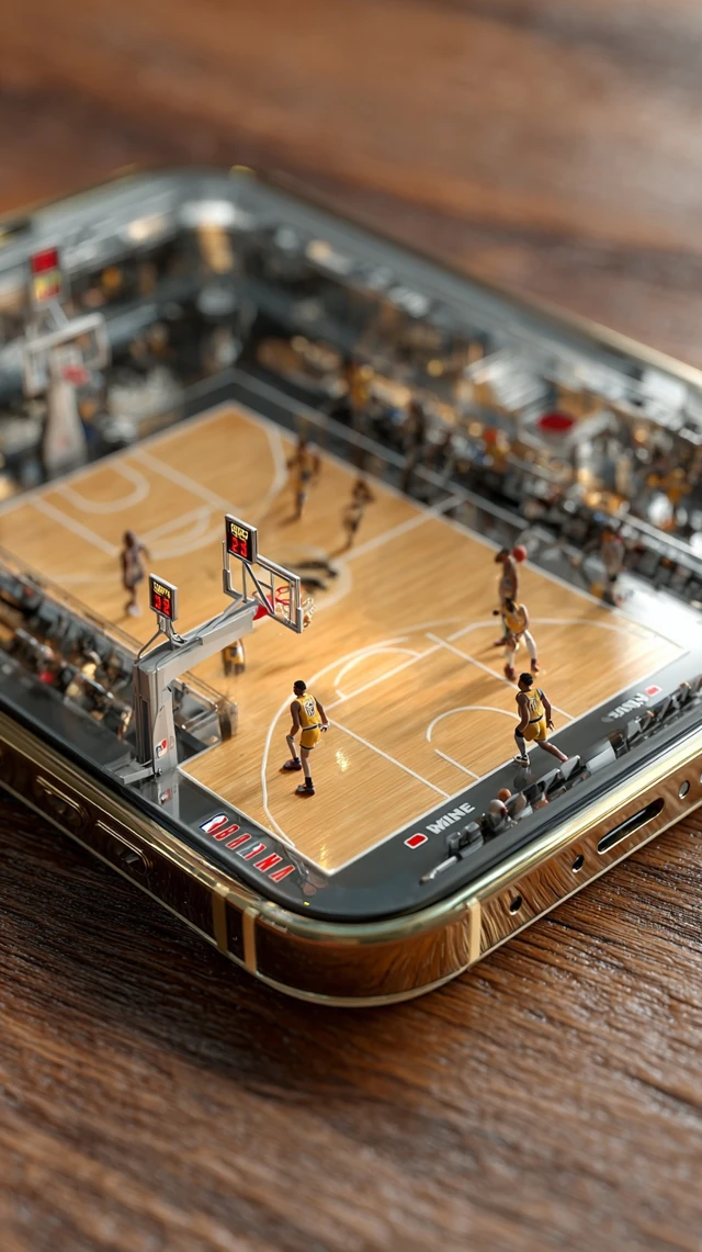 iPhone Basketball Court Isometric Shot