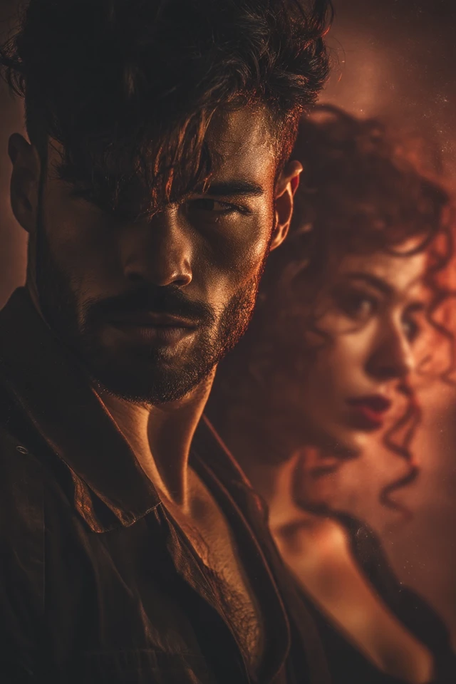 Action Movie Poster Man and Woman Cinematic Style