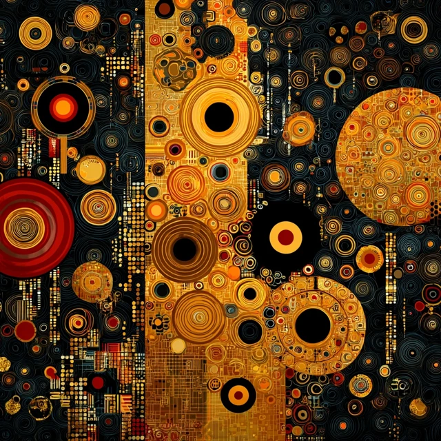 Abstract Klimt Inspired Background Art