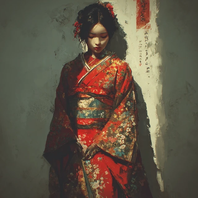 Japanese Kimono Girl Beautiful Portrait