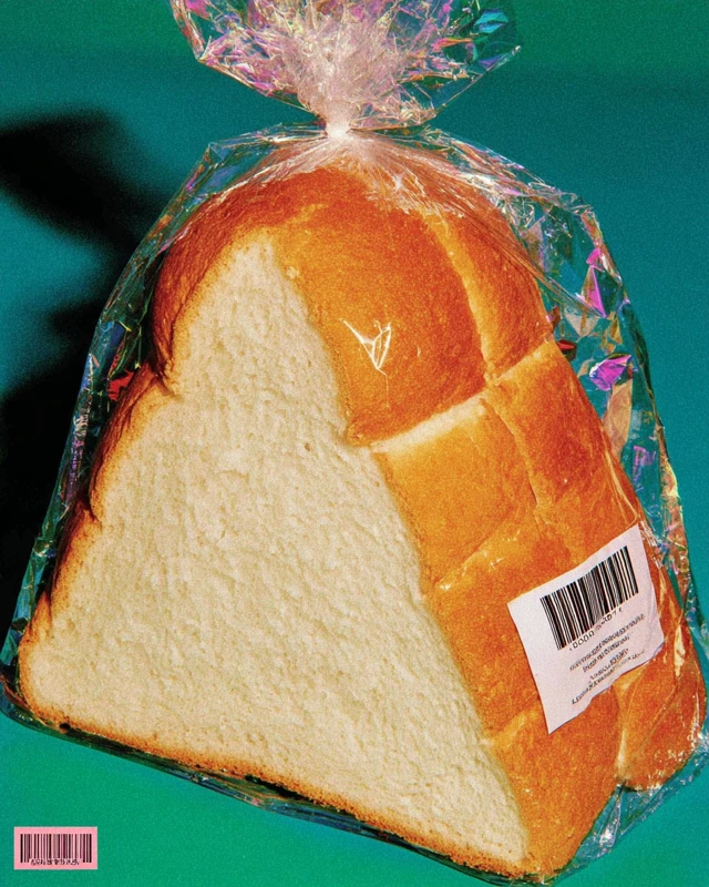 Triangular Bread Loaf Product Shot in Clear Packaging