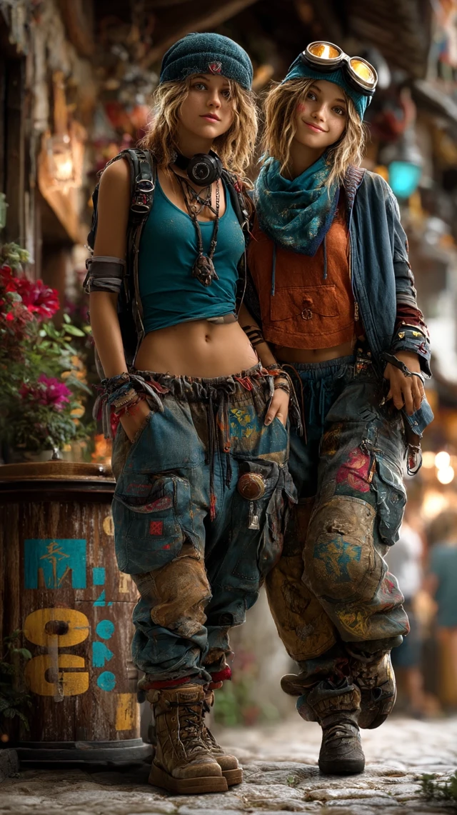 Urban Street Style: Two Women in Bold Fashion