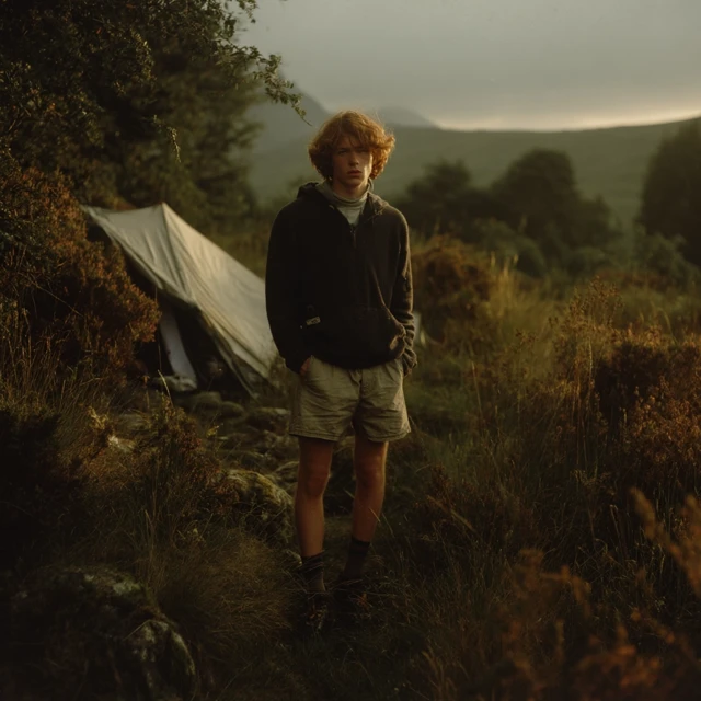 Marin in Isle of Arran: Hikers Early Morning