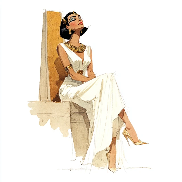 Cleopatra Retro Fashion Illustration