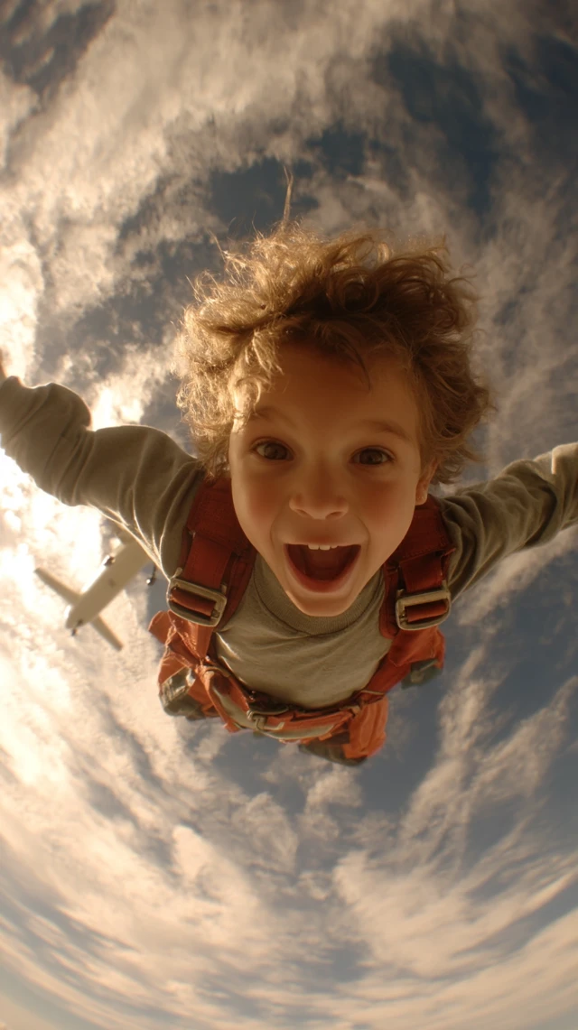 Baby Skydiving Epic Shot Funny and Thrilling