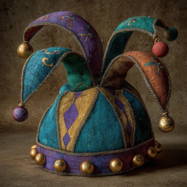 Colorful Jester Hat with Jingle Bells