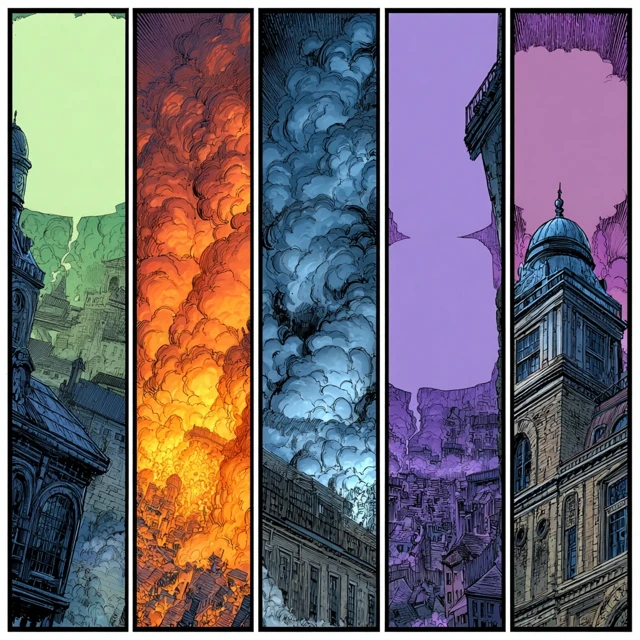 Comic Book Panels Vertical Blank Panels