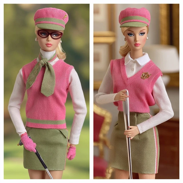 Vintage Barbie Golf Fashion Collection Gucci Inspired