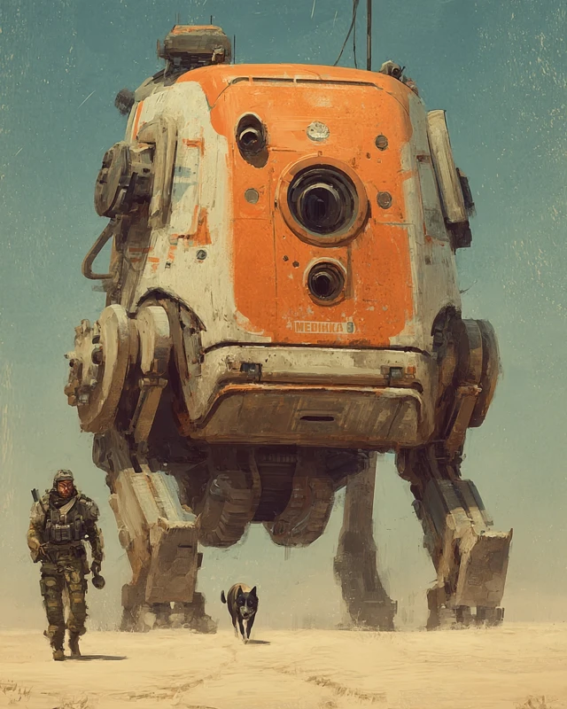 Mars Patrol Robot Ashley Wood Style Comic Cover