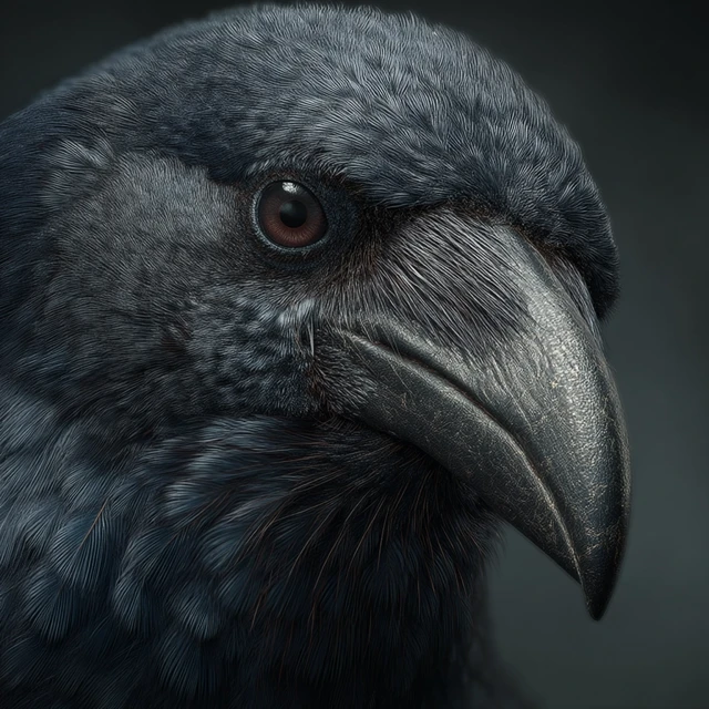 Ultra Realistic Crow Dramatic Lighting Epic Fantasy