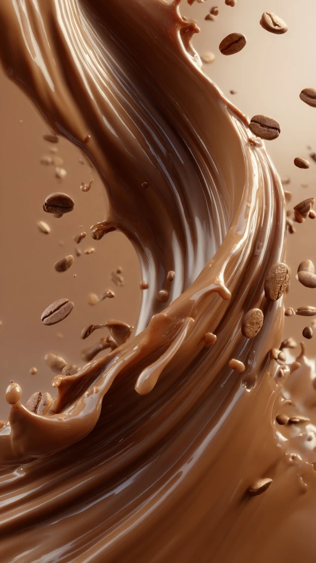 Hot Chocolate Splash Hyper Realistic