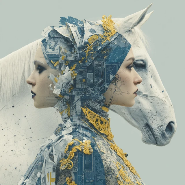 Surreal Photography Hybrid Woman Horse Retro