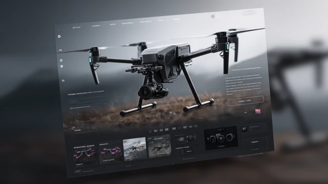 Luxury Drone Website Landing Page Design Premium