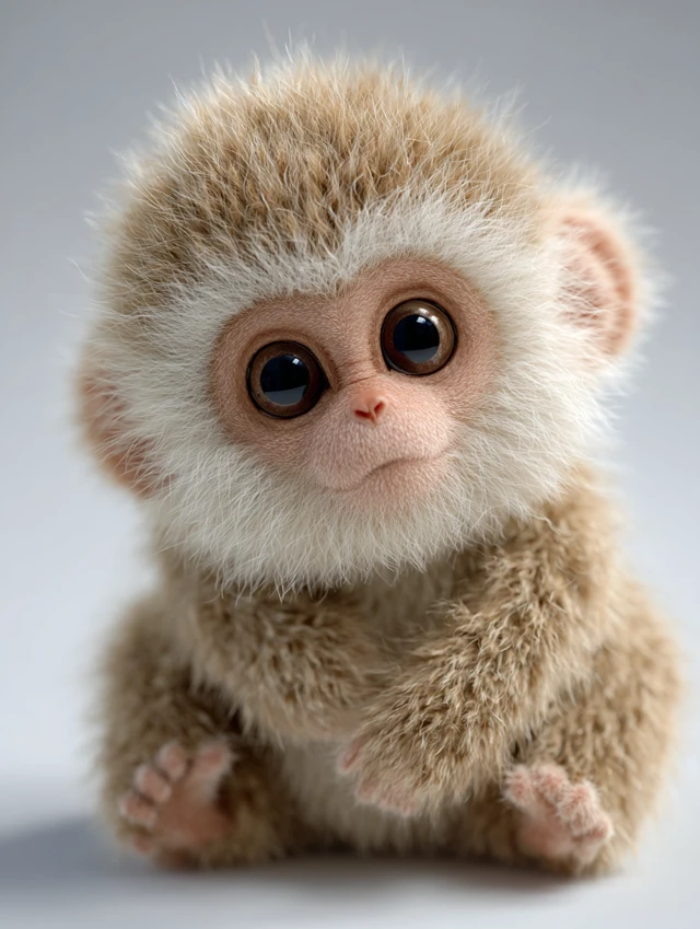 Fluffy Japanese Monkey Stuffed Animal
