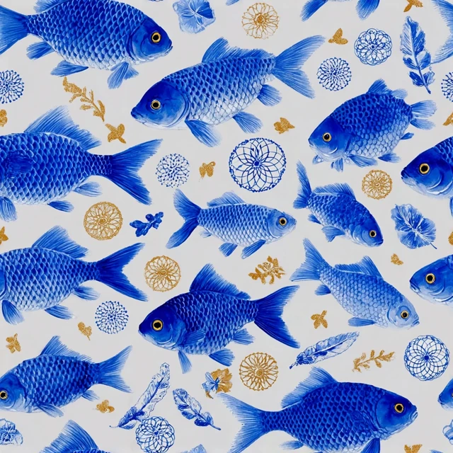 Fish and Dreamcatcher Art Illustration
