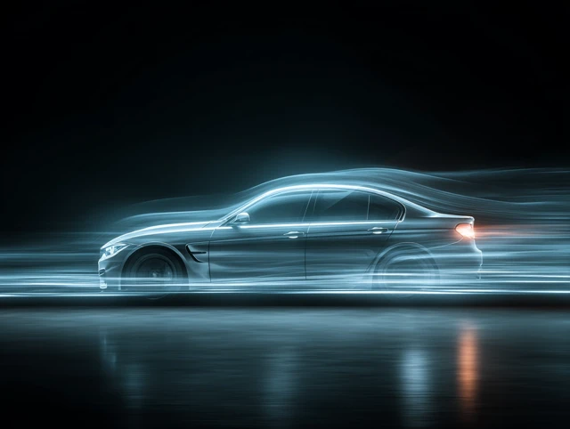 Light Speed Car Advertisement Futuristic Design